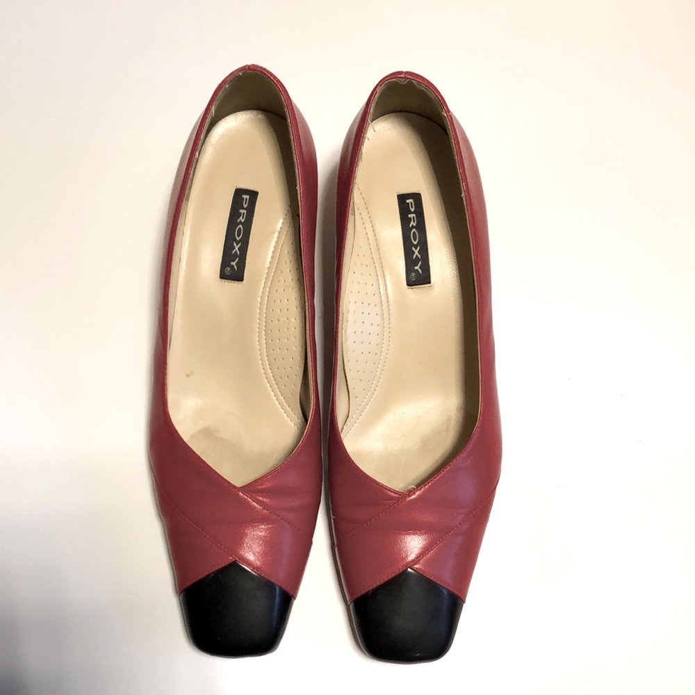 Proxy Red and Black Leather Pumps 👡Collection